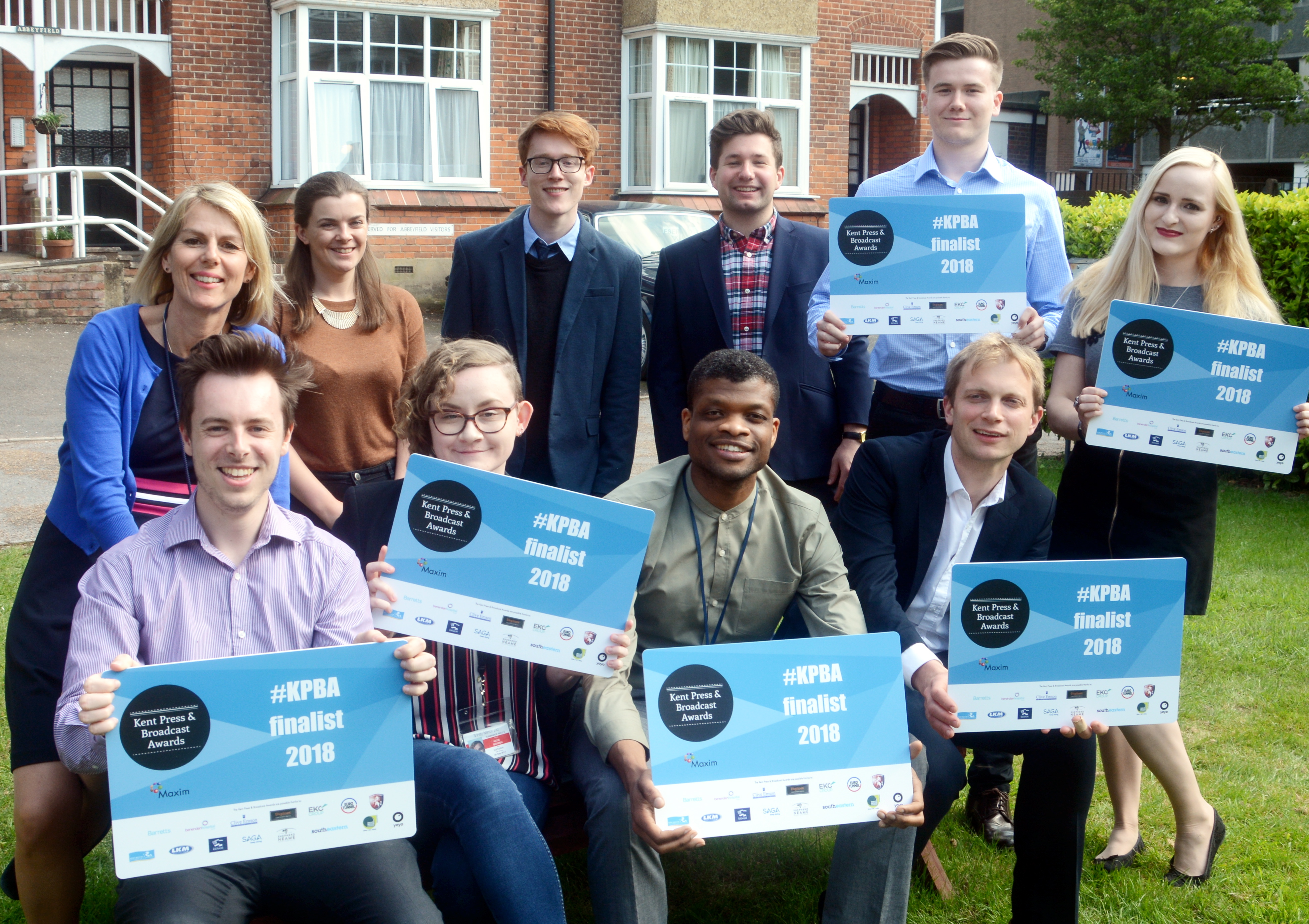 The Kent Live team as finalists in the Kent Press and Broadcast Awards 2018