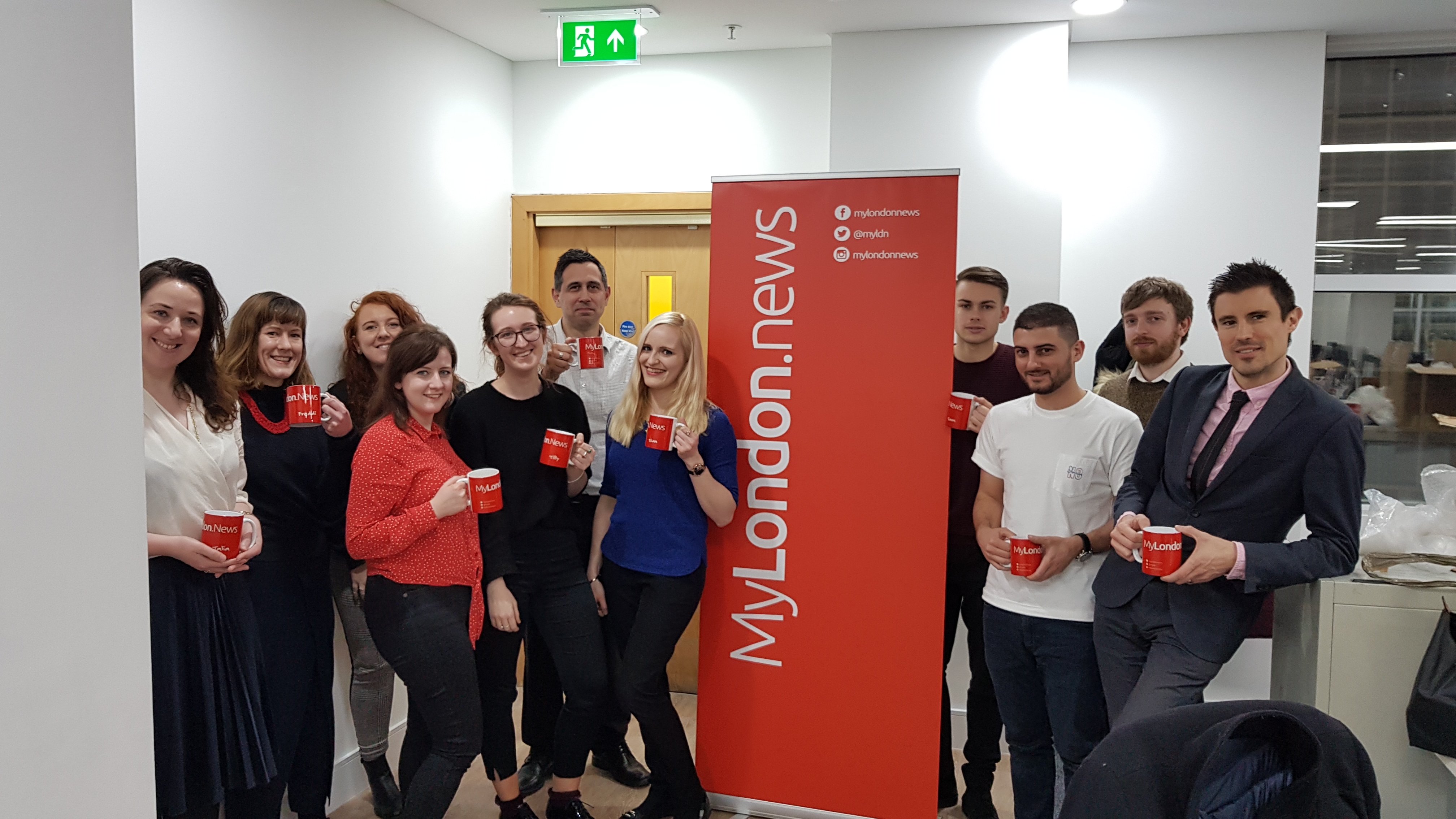 The MyLondon news team after moving to a new office in Lower Thames Street, London