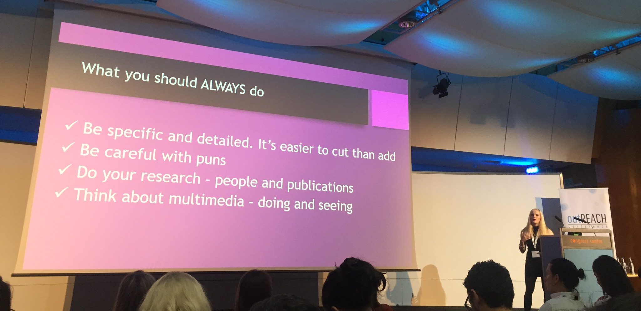 Speaking at Verve Search's outREACH conference in London, on the dos and don'ts of pitching to journalists