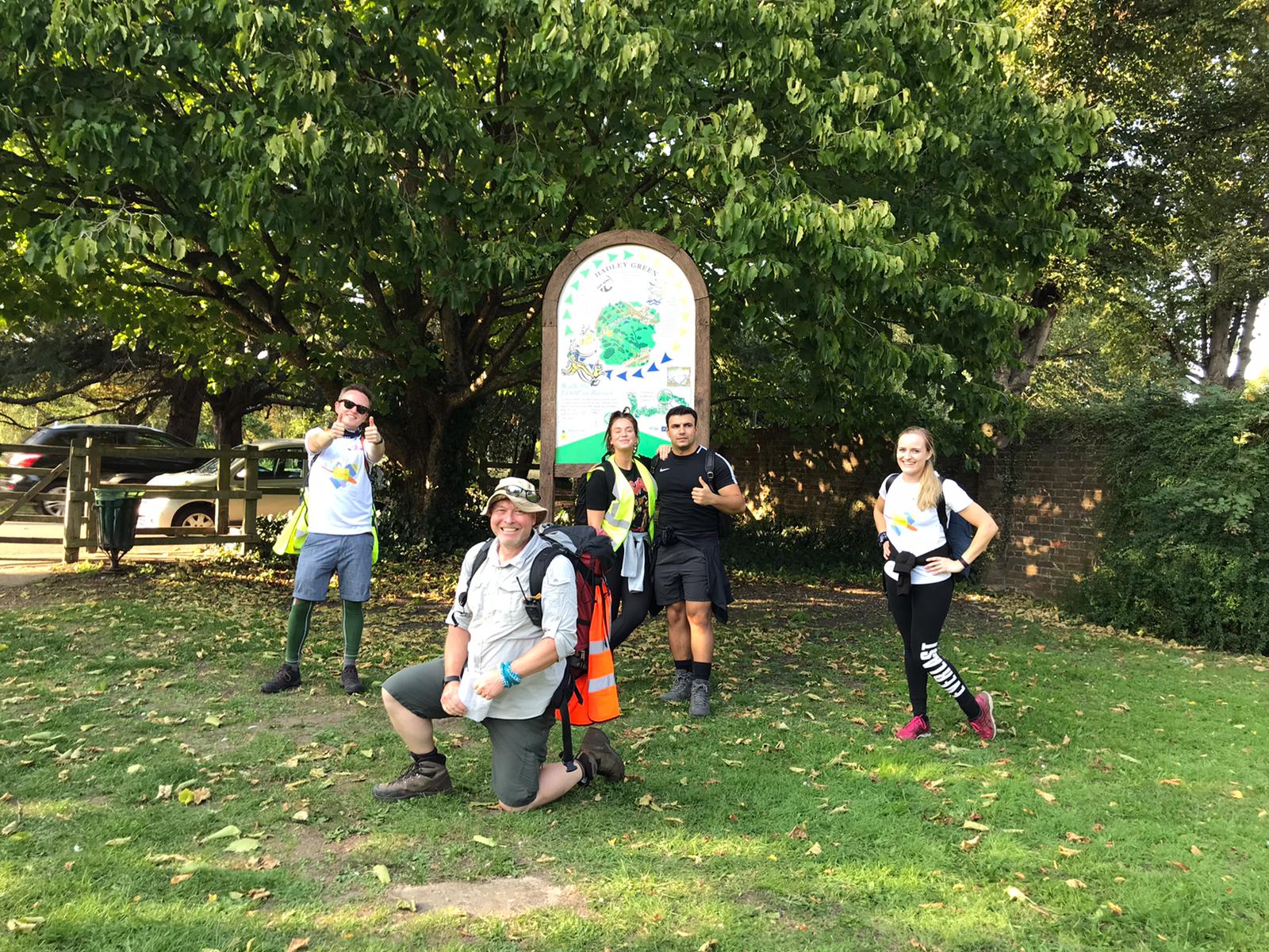 The Metro.co.uk London 10 Peaks Challenge team, with Vicky Pattison