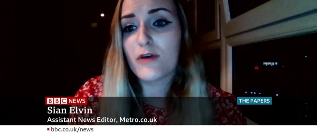 Reviewing the daily newspaper front pages on the BBC News Channel