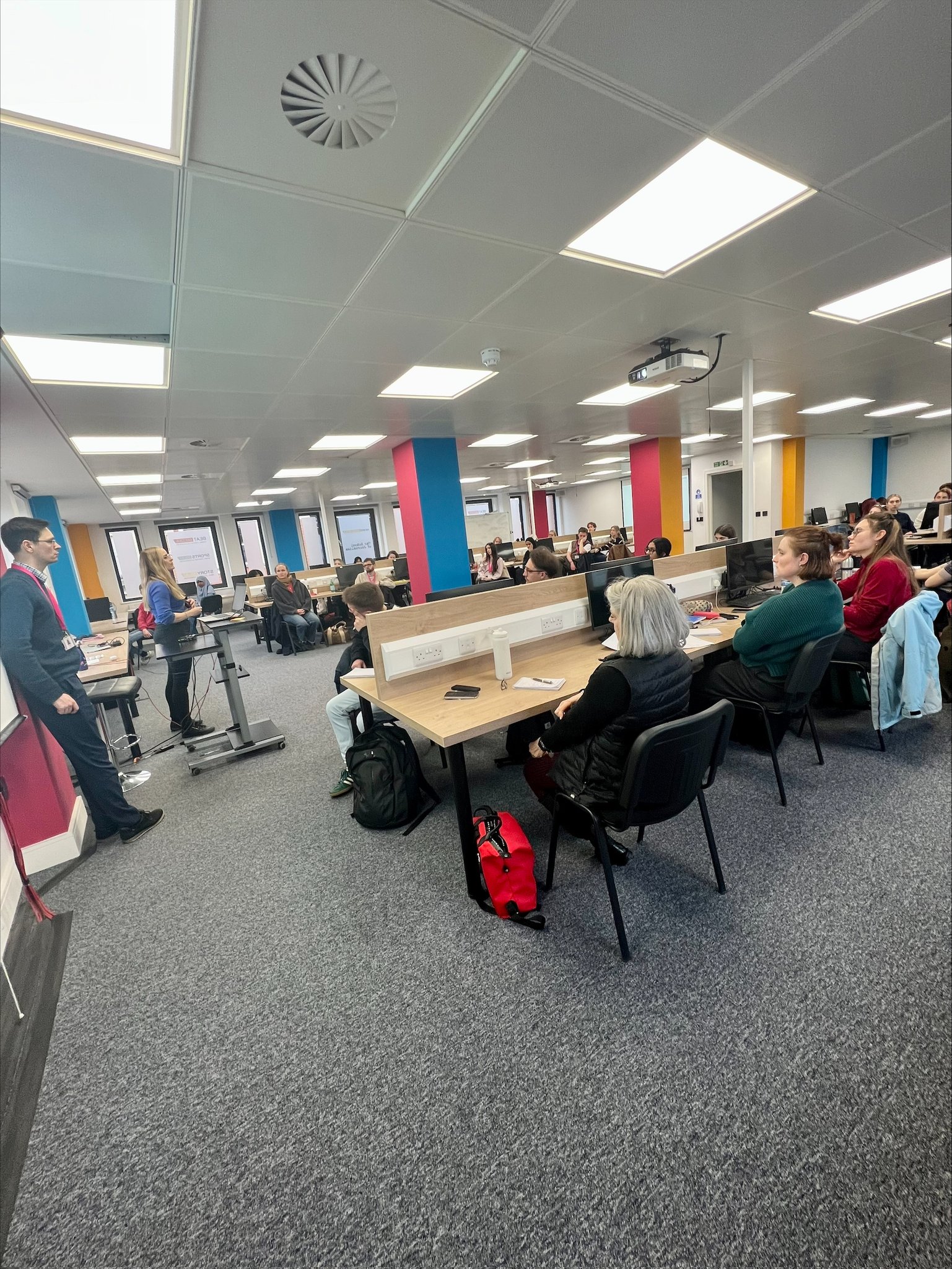 Speaking to trainees on the News Associates NCTJ course in London